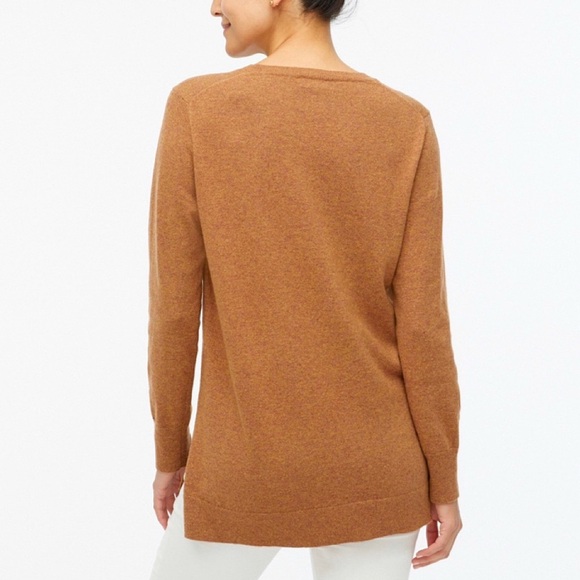 J. Crew Wool Blend V-Neck Tunic Sweater - Picture 3 of 11